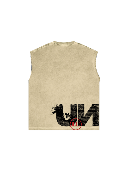 LC Acid-washed Sleeveless T-Shirt (Over-sized)