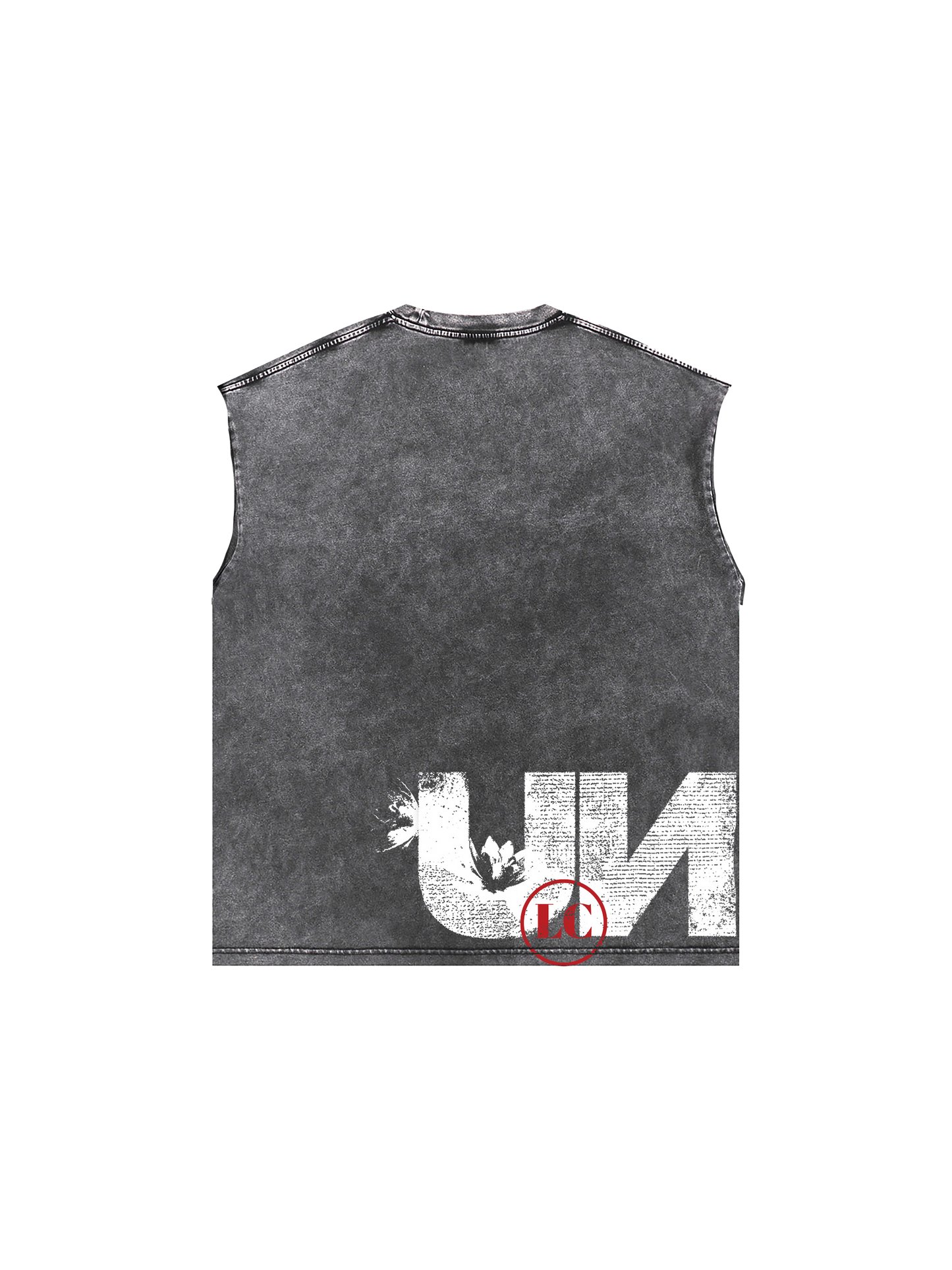 LC Acid-washed Sleeveless T-Shirt (Over-sized)