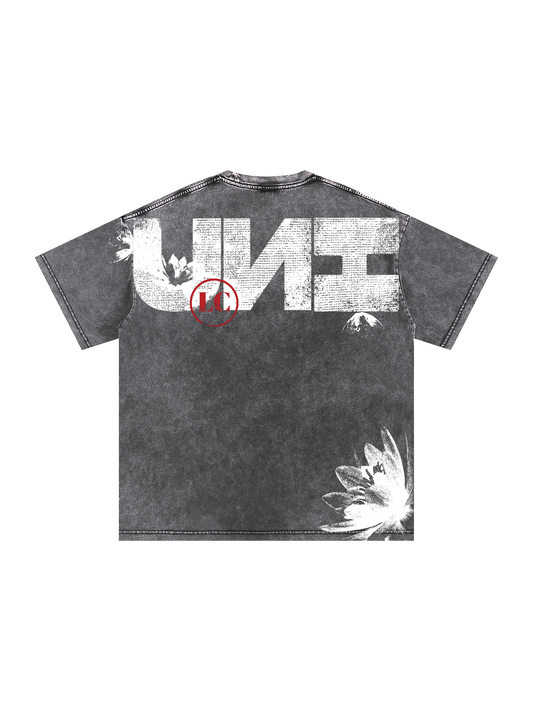 LC Acid-washed Short-sleeve T-shirt (Over-sized)